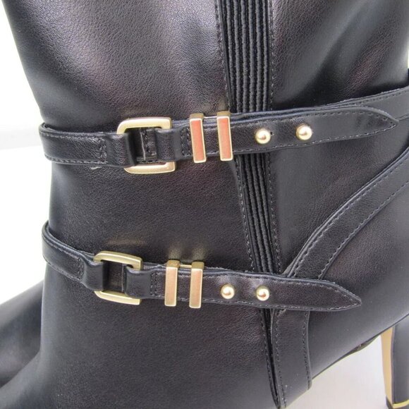 NEW WHITE HOUSE BLACK MARKET Womens Tall Double Buckle Boot Pointed Toe Size 9.5 - Picture 10 of 11